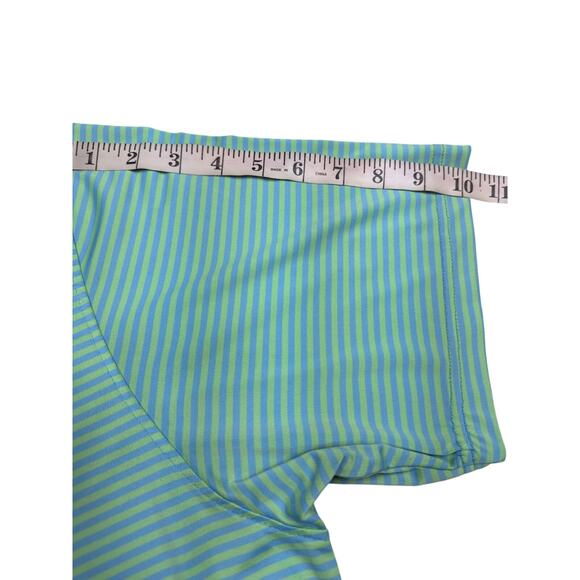 Rhoback Golf Performance Polo Mens Size XXL Short Sleeve Blue Green Stripes - Picture 4 of 12